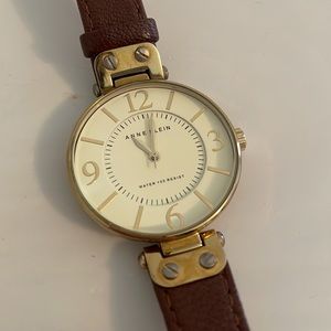 Brown and gold Anne Klein watch